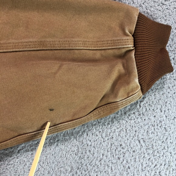 Vintage Carhartt Jacket Mens Large Brown J131 Canvas Hooded Workwear Made In USA - Picture 9 of 12